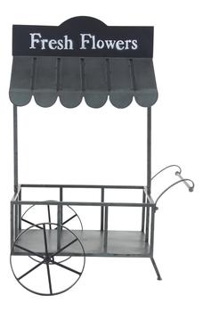 商品Black Metal Indoor & Outdoor Flower Cart Plant Stand图片
