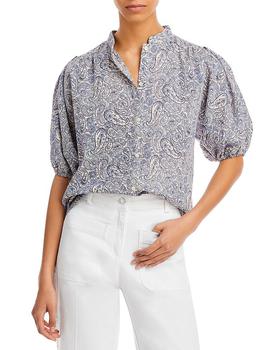 VANESSA BRUNO是什么牌子, VANESSA BRUNO | Paisley Puff Sleeve Shirt商品图片 7折×额外7折, 额外七折