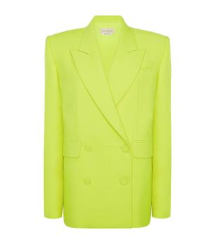 Alexander McQueen | Wool-Mohair Double-Breasted Blazer商品图片,