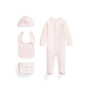 Ralph Lauren | Baby Girls Organic Cotton Gift Set, 4 Piece Set商品图片,