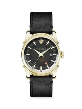 Versace | GMT Vintage 42MM Stainless Steel & Leather-Strap Watch商品图片,5折