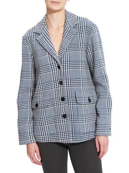 theory西装是什么牌子, Theory | Darwin Wool-Blend Plaid Shacket商品图片 4折