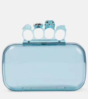 Alexander McQueen | Four Ring embellished clutch,商家MyTheresa,价格¥13672