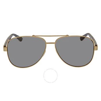 Gucci | Grey Pilot Men's Sunglasses GG0528S 006 63,商家Jomashop,价格¥1564