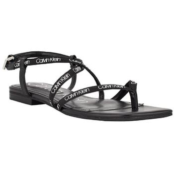 ck鞋真假, Calvin Klein | Calvin Klein Womens Myra Faux Leather Strappy Flat Sandals商品图片 