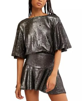 Free People | Women's Manuka Sequin Flutter-Sleeve Mini Dress,商家Macy's,价格¥864