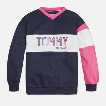 推荐Tommy Hilfiger Girls’ Varsity Cotton-Blend Jersey Jumper商品