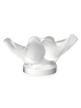 商品Lalique | Two Lovebirds Crystal Sculpture,商家Saks Fifth Avenue,价格¥4580图片