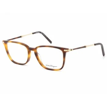 推荐Salvatore Ferragamo Men's Eyeglasses - Tortoise Rectangular Plastic Frame | SF2861 214商品