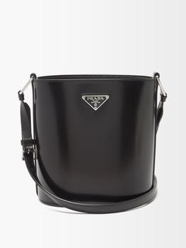 Prada | Spazzolato leather bucket bag商品图片,