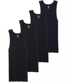 Jockey | Men's Cotton A-shirt Tank Top, Pack of 4,商家Macy's,价格¥172