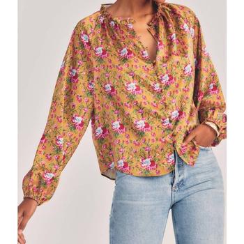 商品LOVESHACKFANCY | LoveShackFancy Ladies Manchester Blouse Ruby Goldmine, Size X-Small,商家Jomashop,价格¥1646图片