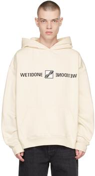 we11done卫衣推荐, We11done | Off-White Mirror Logo Hoodie商品图片 4.9折