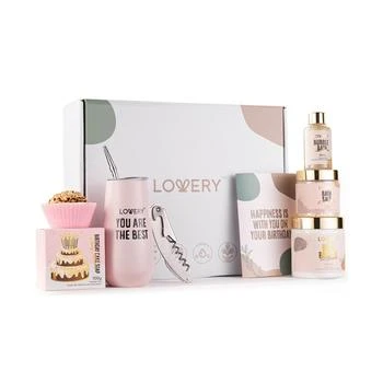 Lovery | Birthday Gifts, Happy Birthday Gift Basket, Relaxing Spa Gift Box, Care Package, Body Care Gift Set, 9 Piece,商家Macy's,价格¥376