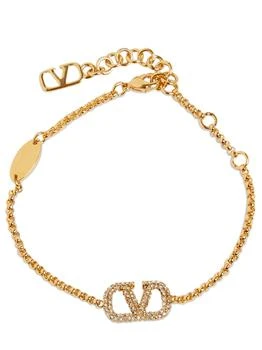 Valentino | V Logo Signature Crystal Bracelet,商家LUISAVIAROMA,价格¥3361