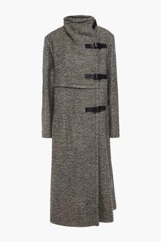 Isabel Marant | Natacha leather-trimmed wool-blend tweed coat商品图片,4.4折