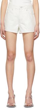 alexander wang短裤, Alexander Wang | White Crystal Stripe Bite Shorts商品图片 6.5折
