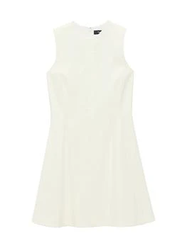 Theory | Crêpe Sleeveless Flare Minidress,商家Saks Fifth Avenue,价格¥873