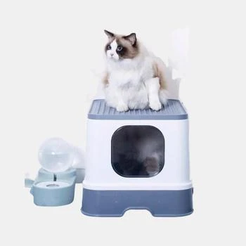 Vigor | Cat Litterbox, Self Cleaning/Cat Supplies For Indoor Cats, Liners Elastic Grey Close Cat Litter Box Drawers Liding House Tilt With Scoop Bulk 3 Sets,商家Verishop,价格¥1698