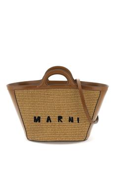 Marni | RAFFIA AND LEATHER SMALL TROPICALIA BUCKET BAG商品图片,额外7折, 额外七折