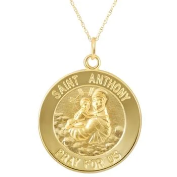 Pompeii3 | 14k Yellow Gold St. Anthony Medal Pendant 1" Tall 4.5 Grams,商家Premium Outlets,价格¥4531