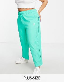 adidas plus精选, Adidas | adidas Originals Plus relaxed pant with popper detail in green商品图片 