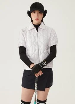 DESCENTE | GOLF女性短袖绗缝羽绒外套轻便时尚 DO42WFDJO5-LICG,商家Brilliant Fashion,价格¥1435