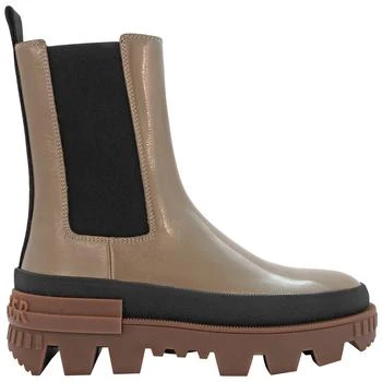 推荐Ladies Charcoal Coralyne Elasticated-panels Leather Boots商品