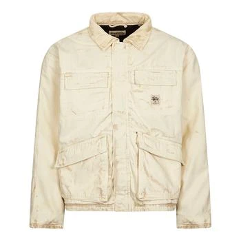 推荐Stussy Distressed Canvas Shop Jacket - Khaki商品