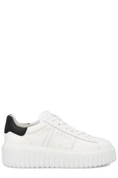 hogan | Hogan Round-Toe Lace-Up Sneakers,商家Cettire,价格¥1971