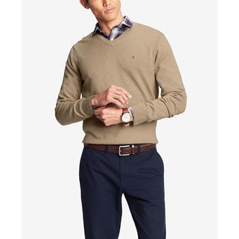 商品Men's Signature Solid V-Neck Cotton Sweater,商家Macy's,价格¥356图片