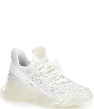 Steve Madden | Maxima-P Pearl Embellished Chunky Platform Retro Sneakers In White 6折