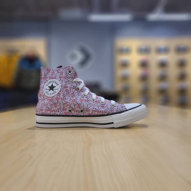 匡威直邮, Converse | 【韩国直邮|包邮包税】匡威 女士 CHUNK TAYLOR ALL STAR 夏季 牛仔 怀旧款 白色 粉色 高腰 运动鞋 CTAS HI VINTAGE 白色/粉红色 FOAM 571890C商品图片 7折×额外9折, 包邮包税, 额外九折