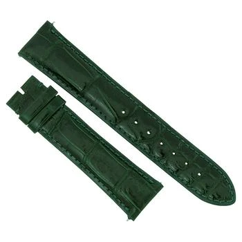 Hadley Roma | 21 MM Shiny Green Alligator Leather Strap,商家Jomashop,价格¥373