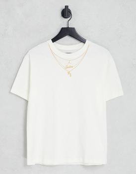 Jordan | Jordan Heritage chain necklace t-shirt in off white商品图片,