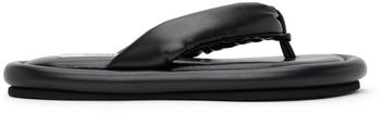 马吉拉鞋真假, MAISON MARGIELA | Black Faux-Leather Padded Sandals商品图片 2.8折, 满2件减$5, 满减