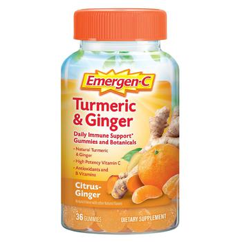 Emergen-C | Turmeric & Ginger Gummies商品图片,满$80享8折, 满折