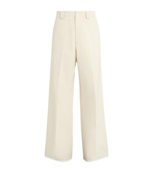zegna 衬衫价格, Zegna | Cotton-Silk Relaxed Trousers商品图片 