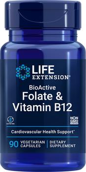 商品Life Extension | Life Extension BioActive Folate & Vitamin B12 (90 Vegetarian Capsules),商家Life Extension,价格¥73图片
