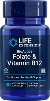 Life Extension | Life Extension BioActive Folate & Vitamin B12 (90 Vegetarian Capsules),商家Life Extension,价格¥73