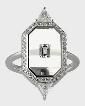 商品Nikos Koulis | Universe Line 18k White Gold Mixed-Diamond Ring, Size 6.75,商家Neiman Marcus,价格¥57182图片