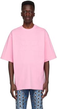 We11done | Pink Cotton T-Shirt商品图片,4.7折