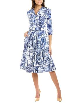 samantha, SAMANTHA SUNG | Samantha Sung Audrey 2 3/4-Sleeve Shirtdress商品图片 3.8折
