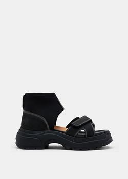 推荐Maison Margiela Black Strapped Suede Sandals商品