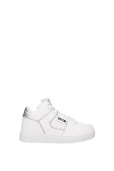 推荐Versace Jeans Sneakers couture Leather White Silver商品