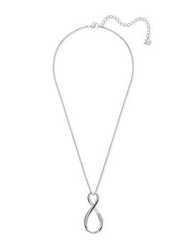 商品Swarovski | Exist Rhodium-Plated Crystal Infinity Pendant Necklace,商家Saks Fifth Avenue,价格¥1195图片