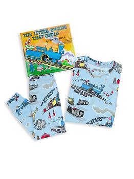 商品Books To Bed | Little Boy's & Boy's Little Engine 3-Piece Pajama & Book Set,商家Saks Fifth Avenue,价格¥254图片