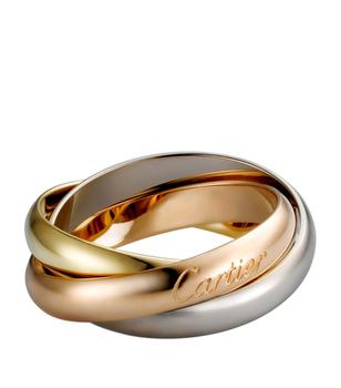 美国卡地亚戒指, Cartier | White, Yellow and Rose Gold Trinity Ring商品图片 