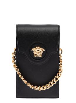 范思哲包托特包, Versace | Versace Woman's  Black Leather Crossbody Smartphone Case with  Medusa Logo商品图片 7.7折