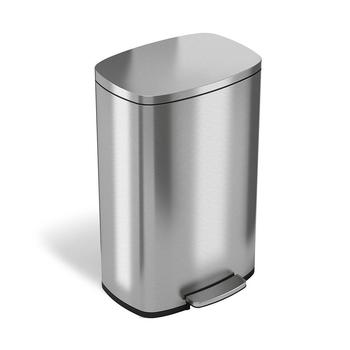商品Halo | 50 L / 13.2 Gal Premium Stainless Steel Step Trash Can,商家Macy's,价格¥1307图片